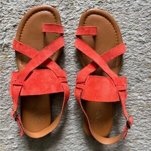 Franco Sarto Coral Suede Sandals Size 8